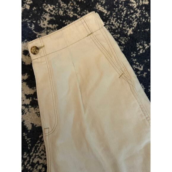 NWT Polo By Ralph Lauren Cream Carrot High Waisted Pleated Pants Sz. 4 - Picture 2 of 6